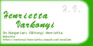 henrietta varkonyi business card